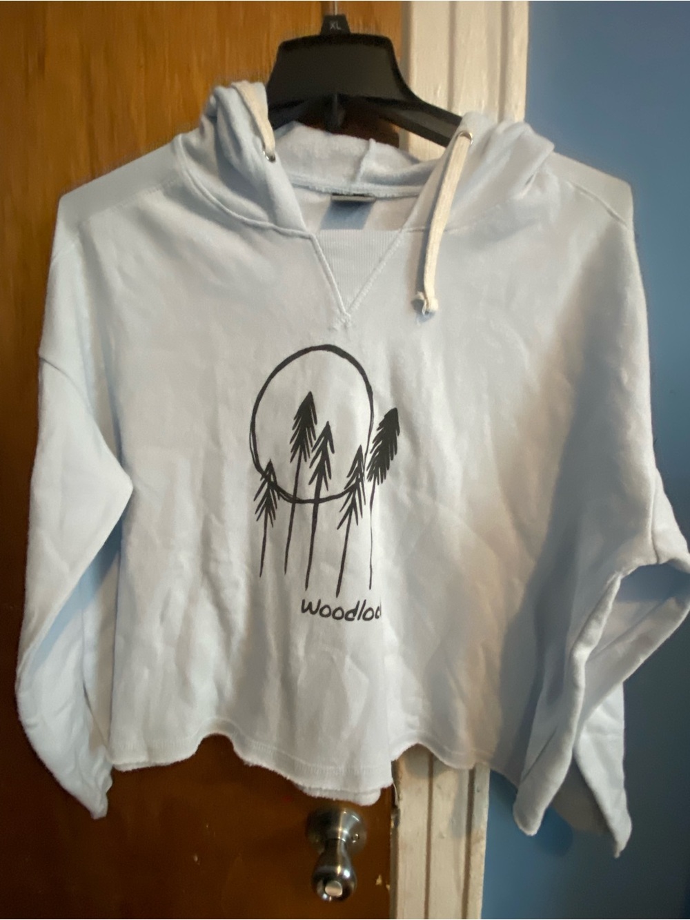 MV Sport Light Blue Hoodie with Black Tree Graphic
